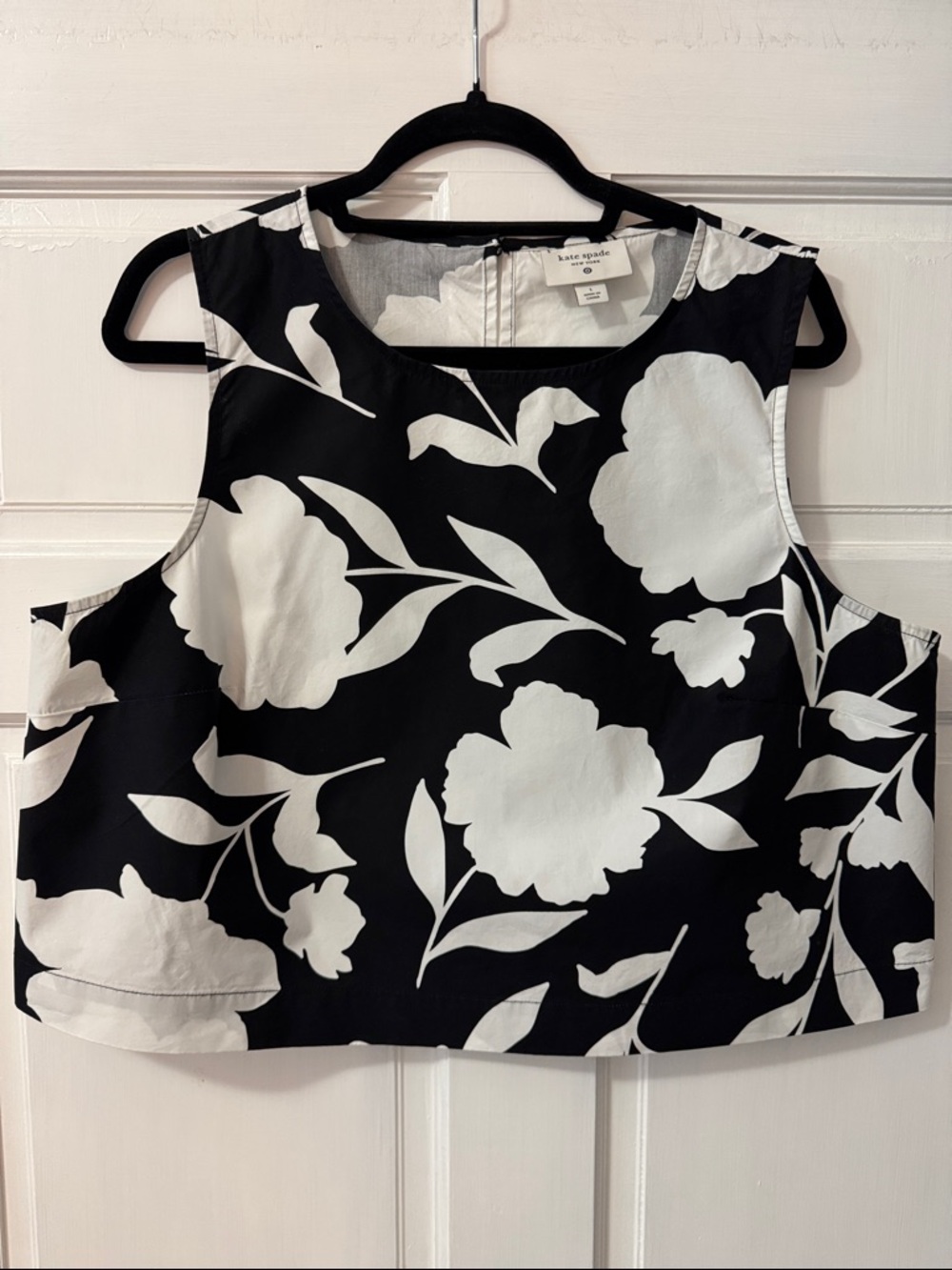 Kate Spade for Target Black & White Floral Cropped Tank